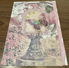 額縁コラージュ　シンプルコラージュ　ピンク　原画