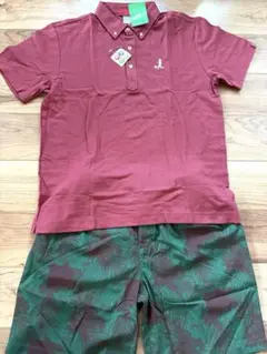 スポーツウェア　セットアップ　ゴルフ　ポロシャツ　XL 上下セット　ハーフパンツ