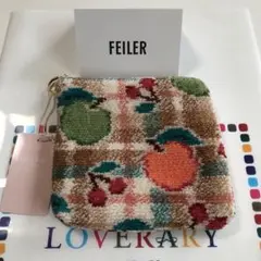 フェイラー ラブラリー レトロフルーツチェック L字ポーチ ①