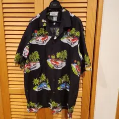 PACIFICLEGEND　アロハシャツ　クラシックカー　ブラック