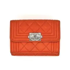 CHANEL 美品 ボーイシャネル 三つ折り財布 財布