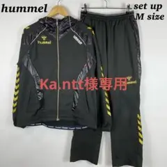 ヒュンメル メンズ スポーツウェア 上下セットアップ ジャージ ブラック 黒 M