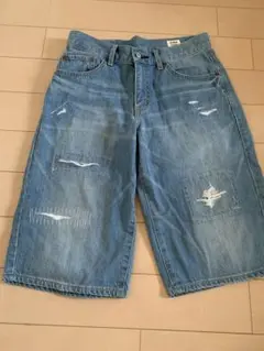 EDWIN ダメージ加工 ショートパンツ 28