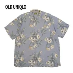初期タグ 80s 90s OLD UNIQLO レーヨン アロハシャツ 花柄 L