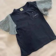 プティマイン　petitmain ネコ　猫　半袖　袖はフリル　Tシャツ