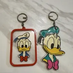 ドナルド　ディズニー　キーホルダー　レア　レトロ　アクリルキーホルダー　昭和