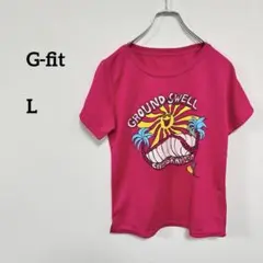 G-fit GROUND SWELL ピンク Tシャツ Lサイズc336
