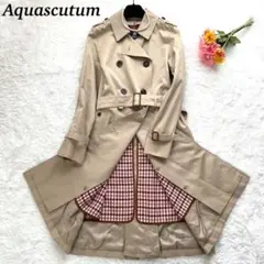 【美品】Aquascutum トレンチコート ライナー ベージュ 赤 6