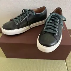 極美品　MAGNANNI マグナーニ　ダークグリーン レザー スニーカー