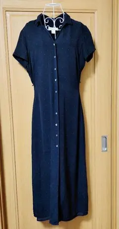 紺色ワンピース　ベルト無し