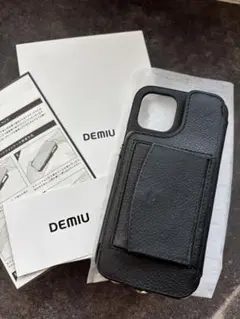 DEMIU PORCHE iPhone 12 PRO用レザーケース 黒