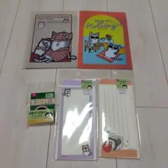 まめきちまめこ　クリアファイル　マスキングテープ　 レターセット　ダイソー