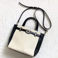 【美品】ケイトスペード カゴバッグ ショルダーバッグ 2way レザー レディス