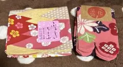 【最終値下げ】和柄 ハンカチ・足袋セット