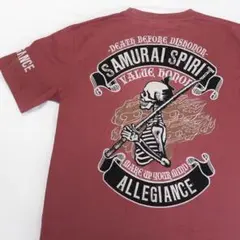 爆烈爛漫娘 Tシャツ バックプリン　SAMURAI SPIRIT 侍 スカル M