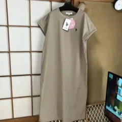 U.S. POLO ASSN. ベージュ 半袖ワンピース
