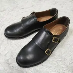 ✨美品✨アルモニ パー コンジェペイエ 革靴 ダブルモンクストラップ 黒 L