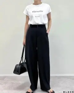 【新品タグ付き】リエディ　カーブパンツ　ワイド　ブラック　XL