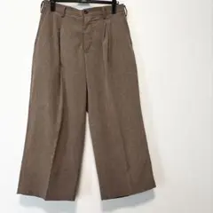 JUNRED メンズ　パンツ クロップド スラックス カジュアル ブラウン L
