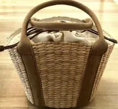 【新品】アンタイトルデッサン　COTTO／巾着型かごバッグ
