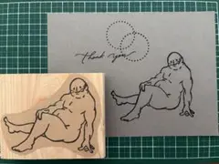 ハンドメイド消しゴムはんこ【お色気オジさん】