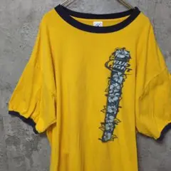 ビンテージ　リンガーT イエロー Tシャツ バルーンスリーブ　2XL