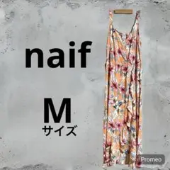 naif フラワープリント ワンピース M