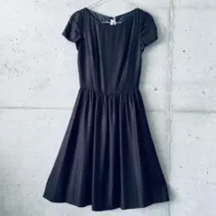 【PRADA】半袖ワンピース 38 ブラック【プラダ】Sサイズ