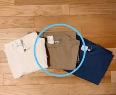 UNIQLO U エアリズムコットンオーバーサイズTシャツ　5分袖　ベージュ