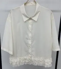 ローリーズファーム　スソフリルシャツSS