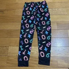 キッズレギンス 数字柄 黒
