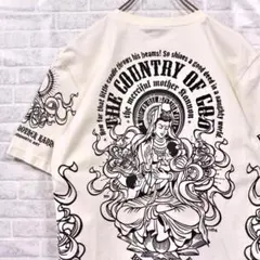 爆裂爛漫娘 ブッダ 刺青 和彫り Tシャツ 仏陀 和柄 半袖 40 白 仏教