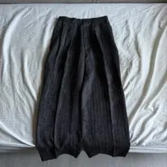 Domani 90’s old 2-tuck wide linen slacks