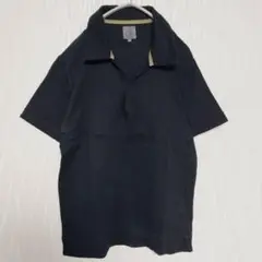 カルバンクライン ck 黒ポロシャツ メンズ Mサイズ 襟ライン入り