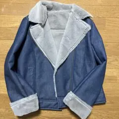 デニム風 ムートンジャケットsala sally