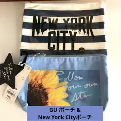 GU ポーチ&ニューヨークシティポーチ　2個セット