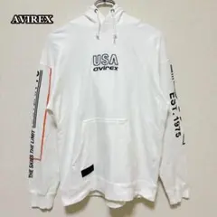 ⚫︎【アヴィレックス】フーデットパーカー（M）ビックプリント　ポケット付き