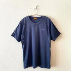 ☆【ヘッド】スポーツウェア メッシュTシャツ 刺繍ロゴ Ｖネック 半袖 L