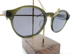 BLANC.. 度なしサングラス オリーブ ボストン B0013 グレーレンズ
