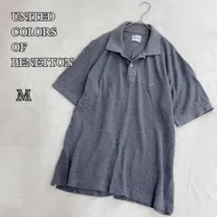 【ユナイテッドカラーズオブベネトン】グレー 半袖ポロシャツ M g2564