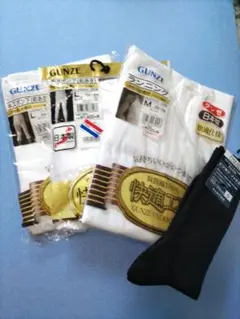 抗菌加工アンダーシャツМ１枚　半ズボン下、抗菌防臭良質綿Lサイズ各1枚　盆値下！