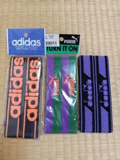 新品サッカーレガースバンド 3個セットadidas puma diadora