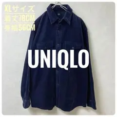 UNIQLO ユニクロ コーデュロイシャツジャケット ネイビー XLサイズ