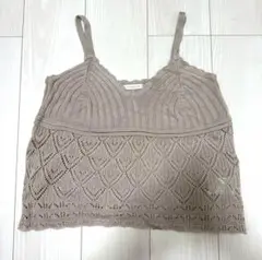 【美品】　ビスチェ　ニット　編み　キャミソール