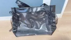 痛バ A4 トートバッグ 黒 レース