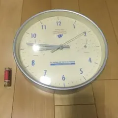 掛け時計　湿度温度計付き　動作品