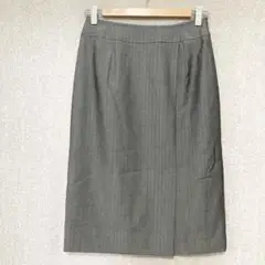 美品✦GEORGES RECH スーツタイトスカート M グレー 裏地キュプラ