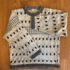 DOG KNIT FIGHT. 幾何学模様 ニットセーター