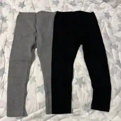 ユニクロ　リブ編み スパッツ 2枚セット