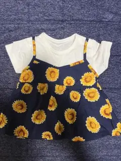 ひまわり柄 Tシャツ 60-70cm